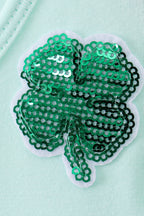 Mint clover sequin ruffle tiered dress