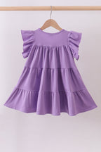 Lavender cross sequin tiered dress