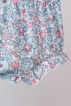 Mint floral character applique bloomer set