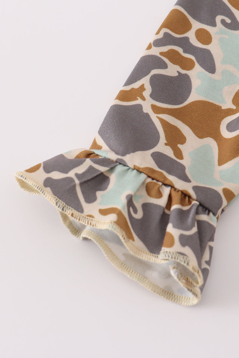 Halloween camouflage applique bloomer set