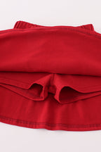 Alabama polka dot elephant french knot bow skort set