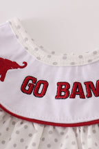 Maroon Alabama embroidery dot bubble