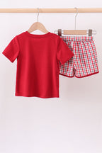 Alabama roll tide smocked plaid shorts set